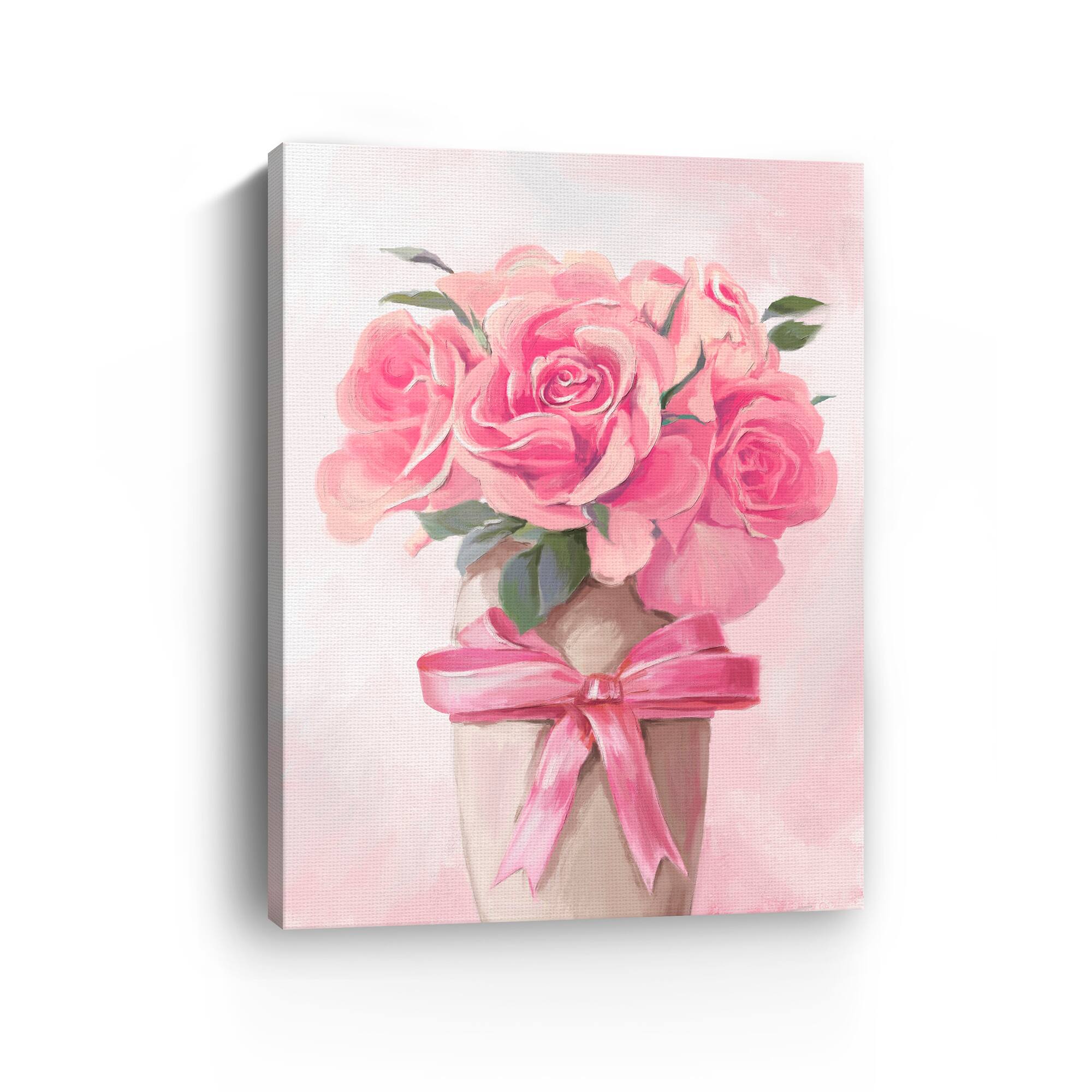 Rose and Bow Canvas Giclée Art